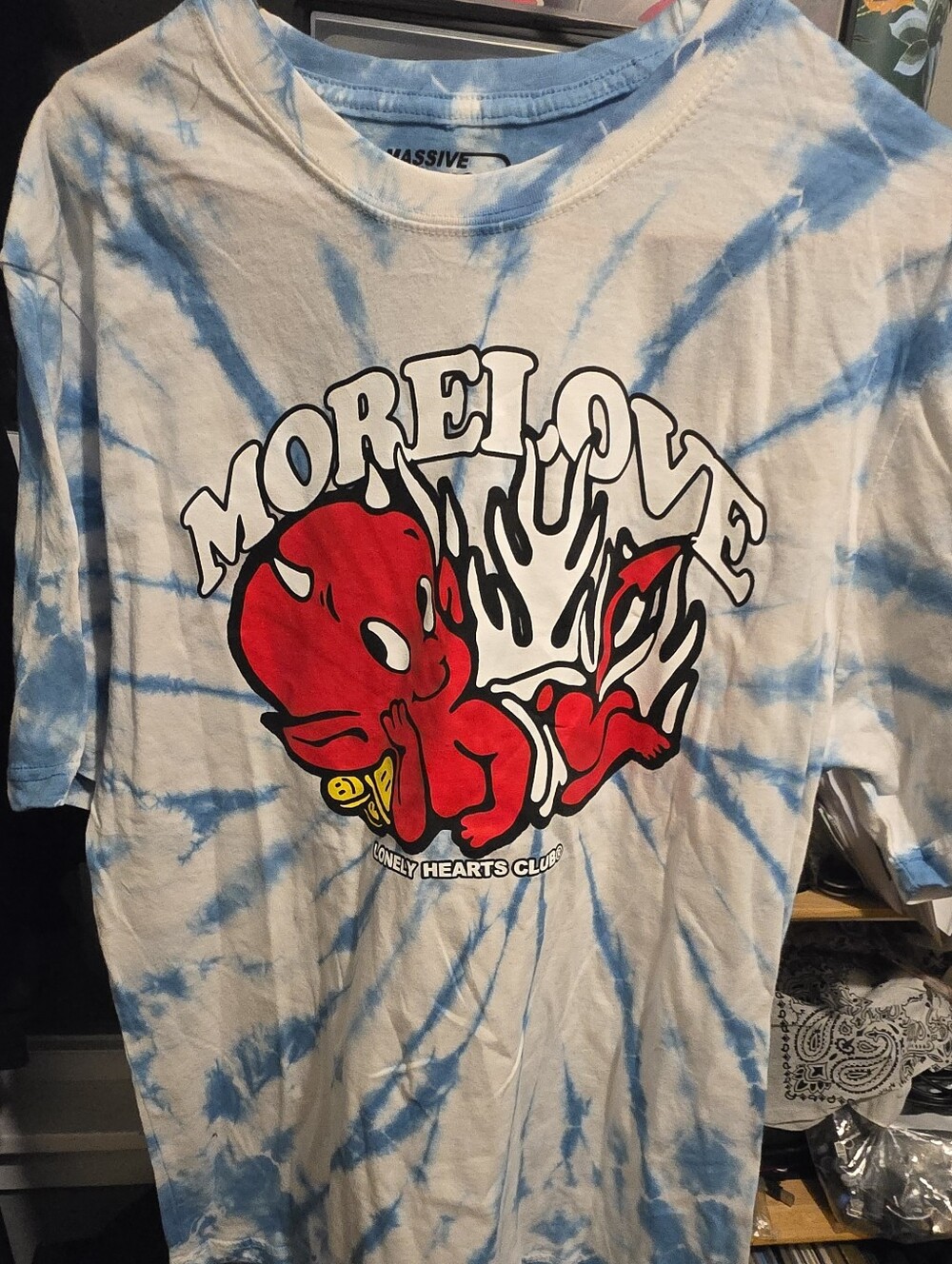 Lonely Hearts Club Morelove Blue Tie-Dye Graphic Tee